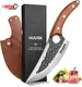 Huusk Chef Knives, Upgraded Viking Knife with Sheath Hand Forged Butcher Knife f