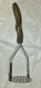 Vintage Cutco Mottled Brown Wood Swirl Handle Knife Spoon Masher Spatula Fork