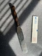 Vintage Cutco No. 28 Spatula Knife Spreader Brown Marbled Swirl Handle #28