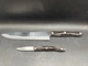 Cutco Olean NY 1725 JD Carving Knife & Paring Knife Set USA Brown Handle