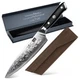 SHAN ZU 8in Japanese Chef Knife VG10 Damascus Steel Kitchen Knife Wood Sheath