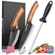 BOMASS 3PCS Hand Forged Japanese Chef Knife Set for Cooking, Kitchen Knife for M