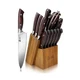 DDF iohEF Kitchen Knife Set, 16-Piece Knife Sets for Kitchen with Block Japan...