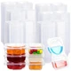 Blushtier 100 Pcs Reusable Double Compartment Snack Containers with Lids, 5 oz P