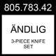 IKEA ANDLIG &Auml;NDLIG 3-piece Knife Set Light Gray/white  805.783.42