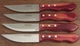 TRAMONTINA Jumbo Porterhouse Steak Knife Set of 4 Stainless Brazil 5" Serrated