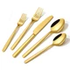 Flatware Set 60 Piece Gold Stainless Steel 18/10 Silverware KINGSTONE Cutlery