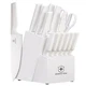 BRAVESTONE Knife Sets with Block, 15 Pcs Kitchen Knife Set Block Self Sharpening