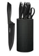 Knife Set, 8-Piece Kitchen Knife Set for Chef, Sharp Hunter Dual Black Holder