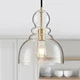 Gold Pendant Lights Kitchen Island, Modern Gold Sand Glass Pendant Lighting 10In