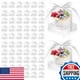 Gerrii 100 Clear Plastic Single Cupcake Boxes 3.5" Containers Transparent
