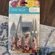 Pioneer Woman Cheese Knife Set Charcuterie Cheerful Rose Kitchen Food Prep
