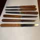 Set Of 6 Winco K-55W  8.5&rdquo; Stainless Steel Serrated Steak Knife Wooden Handle