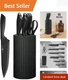 Nulas 8-Piece Kitchen Knife Set - Rust-Resistant, Ergonomic & Dishwasher Safe