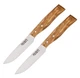 2 PACK LionSTEEL Single Steak Knife 4" W.1.4116 Steel Blade Olive Wood Handle