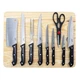 Gibson Home Wildcraft 10 Piece Cutlery Set w Wooden Cutting Board