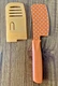Kuhn Rikon Switzerland Mini Prep Knife Colori 3" Cleaver Orange Polka Dot Sheath