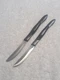 2 pcs Cutco Table Knife - Classic Brown Handle Model #1759 KD 3 1/4" Blade