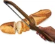 Fiddle Bow Sourdough Bread Knife &ndash; Acacia Wood Bread Saw with Offset Handle &ndash; S
