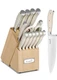 Kuisine Chef Knife Set Block Razor-sharp German High Carbon Stainless Steel B...