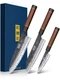 HOSHANHO 3 Pieces Knife Set, Professional High Carbon Steel Kitchen Knives Se...