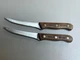 2-CHICAGO CUTLERY 103S Steak Knives/Carbon Steel/Walnut Handle/EXCELLENT