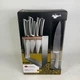 Cuisine Pro Damashiro Magnetic Knife Block Set Stainless Steel 7PCS NEW
