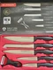 KUNSION KS-029 6-Piece Knife Set with Ceramic Peeler, Black Handles