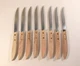 8 VOLLRATH Steak Knives, 4 Inch Blade, Number 48142, Wood Handled, Nice