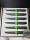 Benchmark 6pc Steak Knife Set 4" Serrated Stainless Blade Rubberized  (BMK134 )