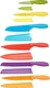 Amazon Basics  Color-Coded Kitchen Knife Set, 6 Knives w/ Blade Guards