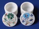 2.5 Inches Marble Jewelry Box Pietra Dura Art Rubber Band Box Set of 2 Piece