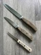3 Chicago Cutlery 5&rdquo; Utility & 3.5&rdquo; Paring & 3&rdquo; Paring Knife SILVER & WOOD USA