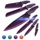 Wanbasion Purple Professional Kitchen Knife Chef Set, Stainless Steel, Dishwa...