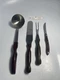 Vintage Cutco 4 Pieces Wood Handle No 15 Ladle 1028 1026 1059 Fork Icing Knife