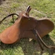 J.A. Barnsby & Sons English Jump All Purpose Horse Saddle Brown Leather Vintage