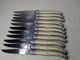 Set of 11 Jean Dubost Laguiole Steak Knives Ivory Made In France