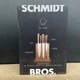 Schmidt Brothers Walnut and Brass Knife Block Set No. 30 - 6 Piece