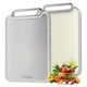 Sumzzz Stainless Steel Cutting Board for Kitchen, 2-in-1 16"L x 11"W, Silver 