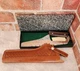 1970s Barlow Butcher Saw Stainless Steel Pat # 416982 In Box W/Leather Cover