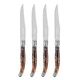 French Home Laguiole Connoisseur 4-Piece Steak Knife Set with Tortoise Handles