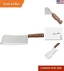 Forged 8" Heavy-Duty Cleaver - Durable Stainless Steel with Wooden Grip Handle