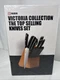 Paudin Victoria 15-Piece Kitchen Knife Set with Block, New & Sealed