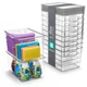 Sorbus Large Clear Plastic Storage Bins with Lids 8 Pack