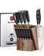 Brodark steel- king series 15 Piece Knife set With Block model NY10108-15P