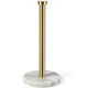 Koville Genuine Marble Paper Towel Holder Countertop 6" Stone Base Gold Rod Kitc