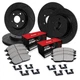 WHUH2-40250 R1 Concepts Brake Disc and Pad Kits 4-Wheel Set Front & Rear for VW
