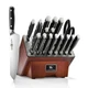 Klaus Meyer 19-Piece Knife Block Set with Sharpener, High Carbon German Stain...