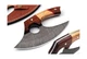 Bushcraft Custom Handmade Damascus Steel Ulu Knife - Alaskan Ulu Knife With S...