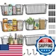 Simple Trending 6 Pack Wire Basket Wall Mount Baskets Hanging Baskets Cabinets